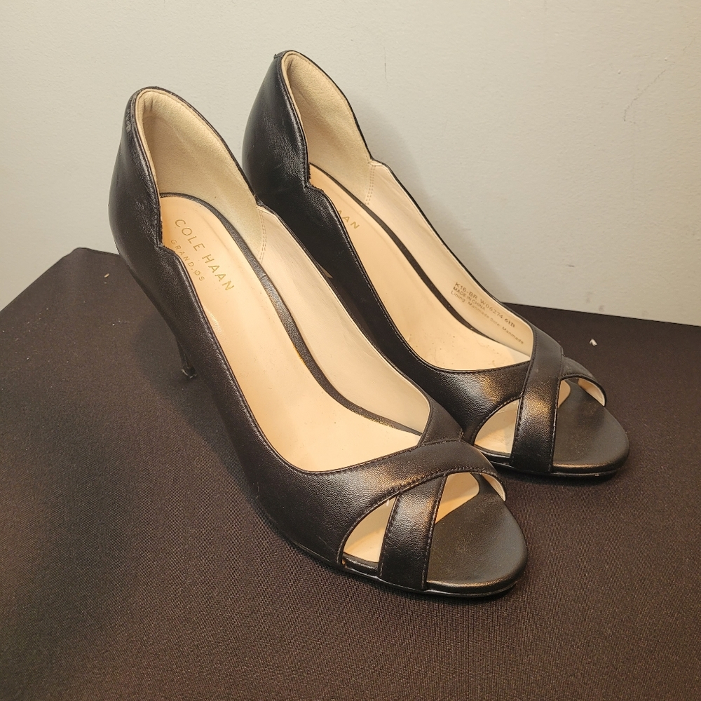 Cole Haan Grand.os Women’s 6½ B Black Leather Pumps Heels